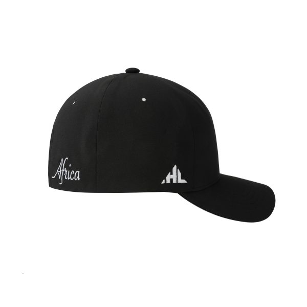 SJM04157 Africa Map Embroidered Cap Black
