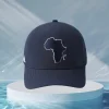 blue_outline Africa Outline Baseball Cap Navy Blue